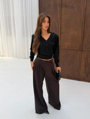 Button knit black