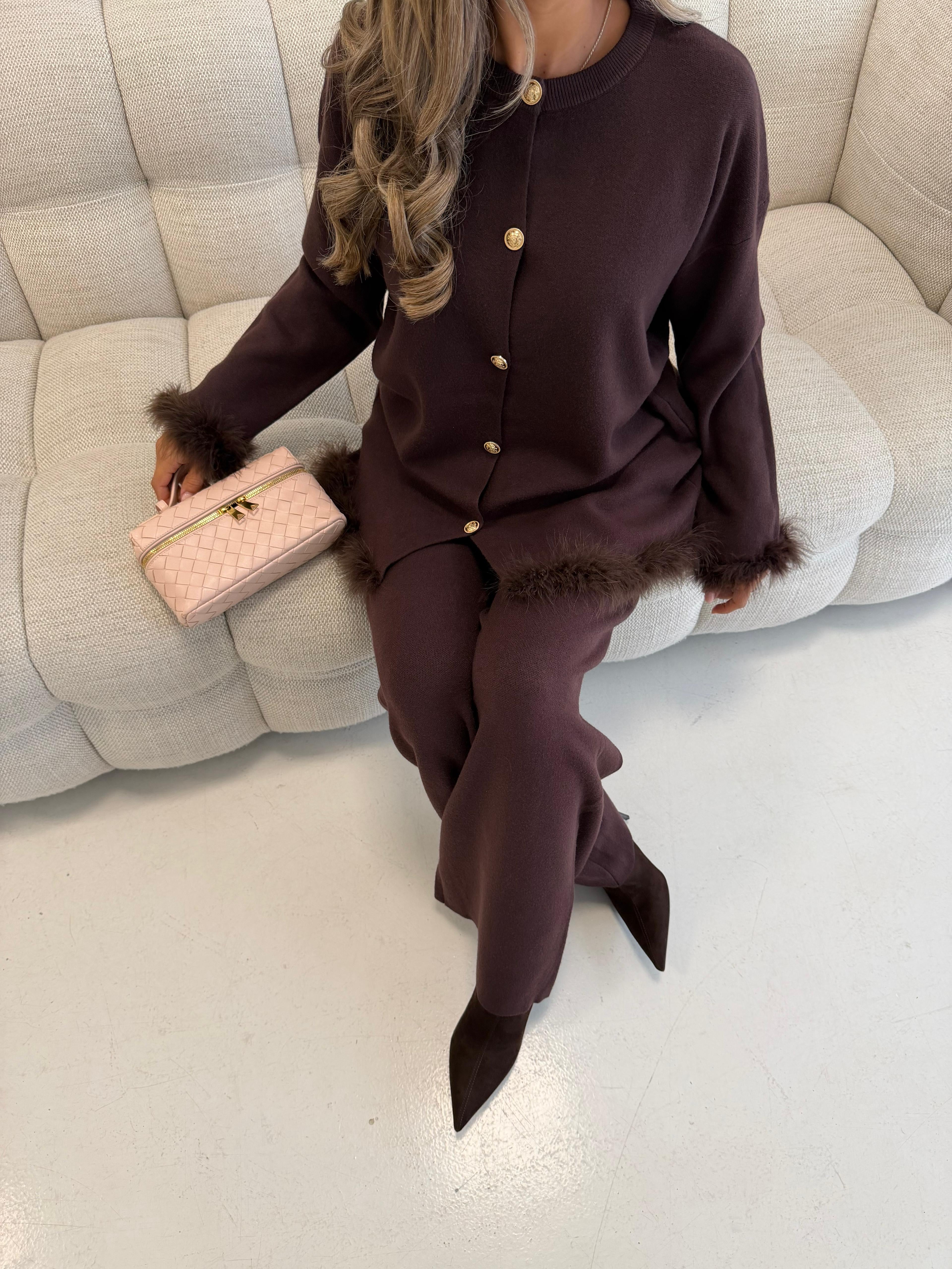 Fur co-ord brown