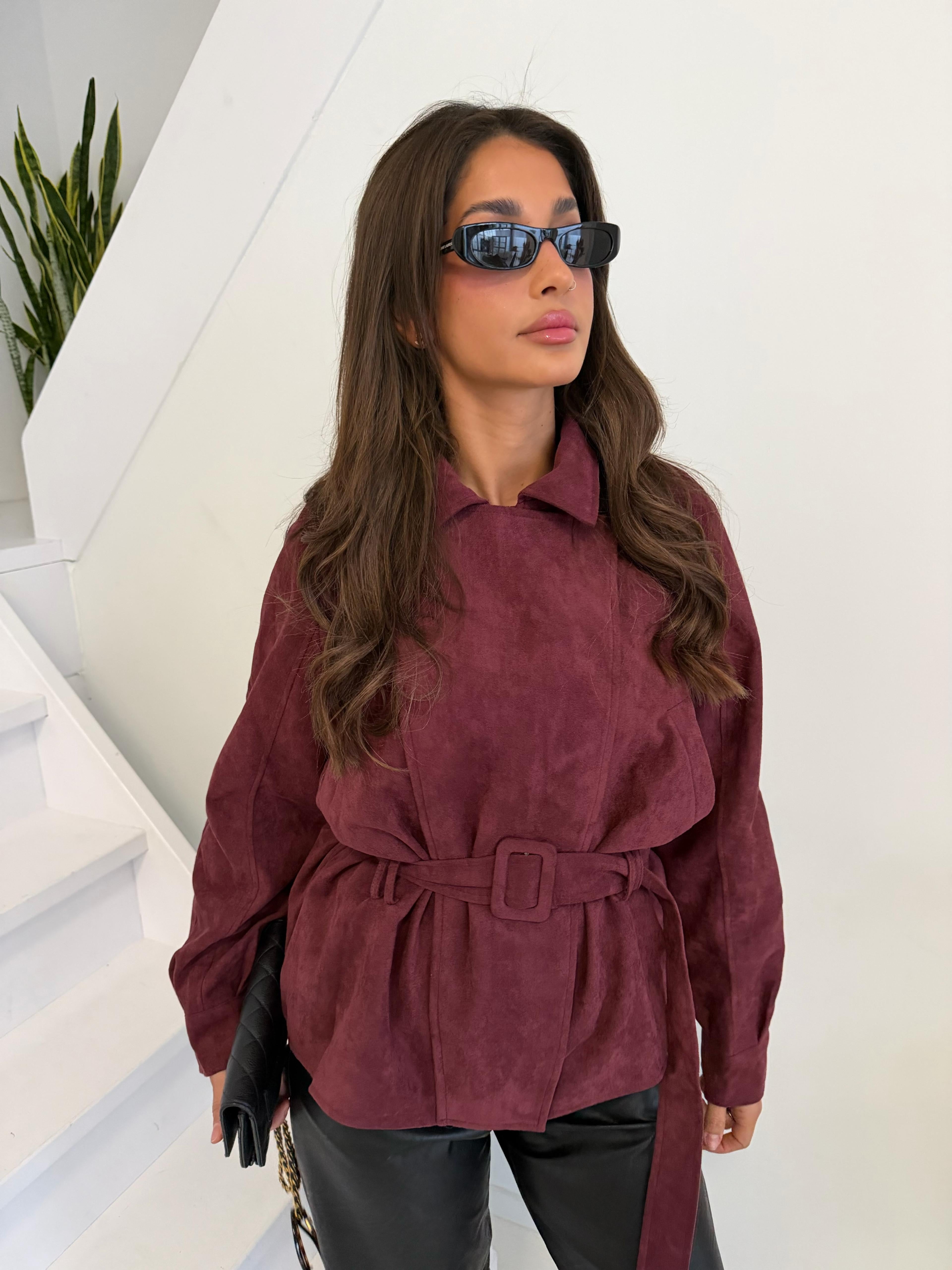 Suede Jacket | Bordeaux