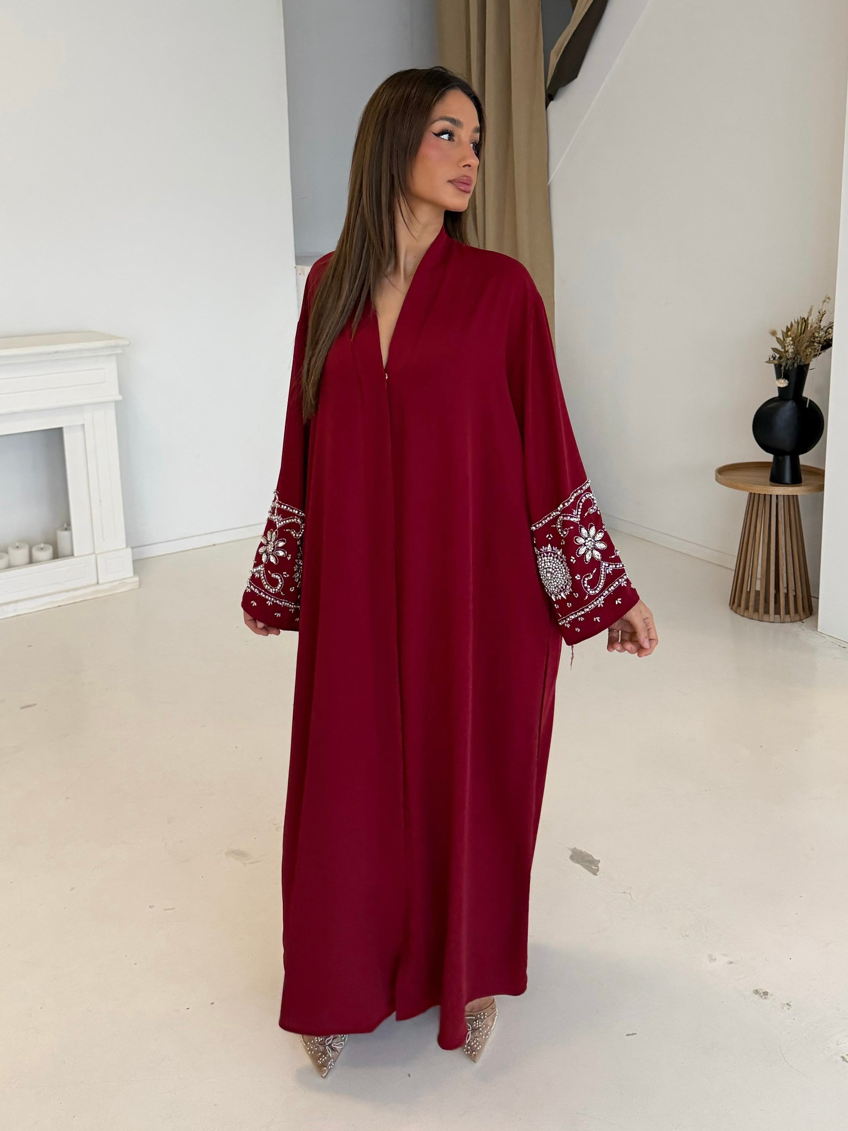 Premium diamond abaya | Cherry