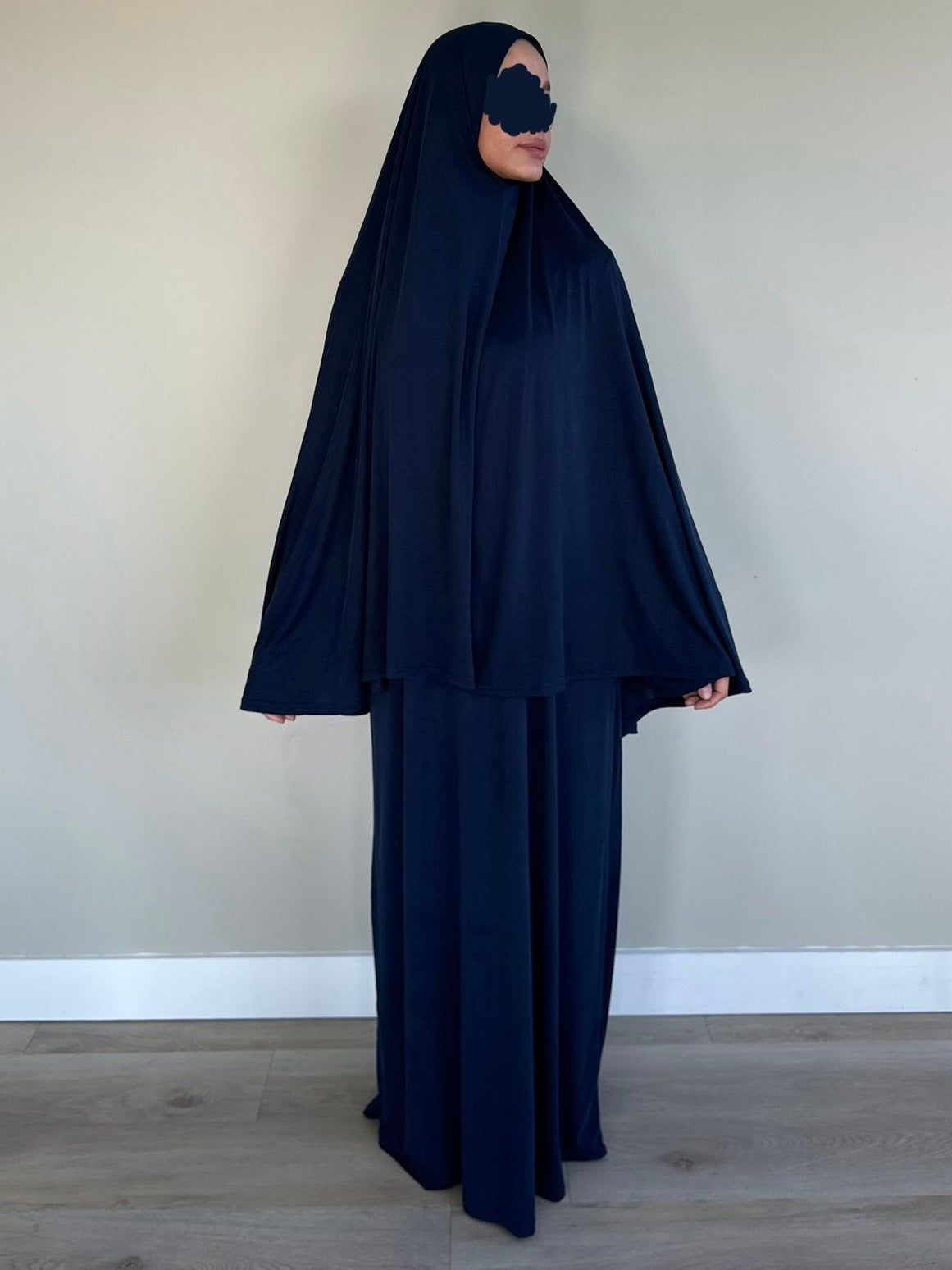 Soft 2 piece dress + khimar | Navy