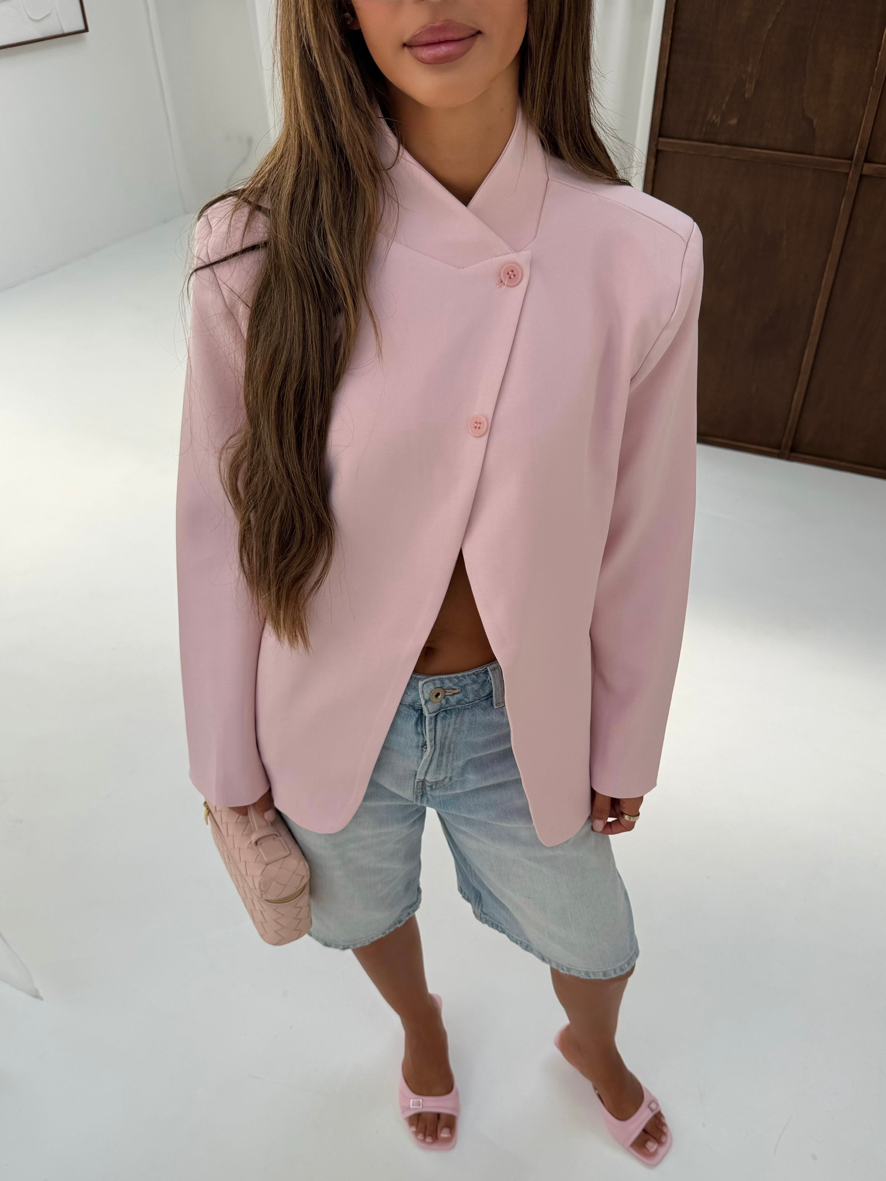 Blazer button pink