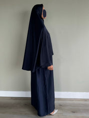 Satin Khimar | Navy
