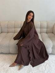 Abaya lace | Brown