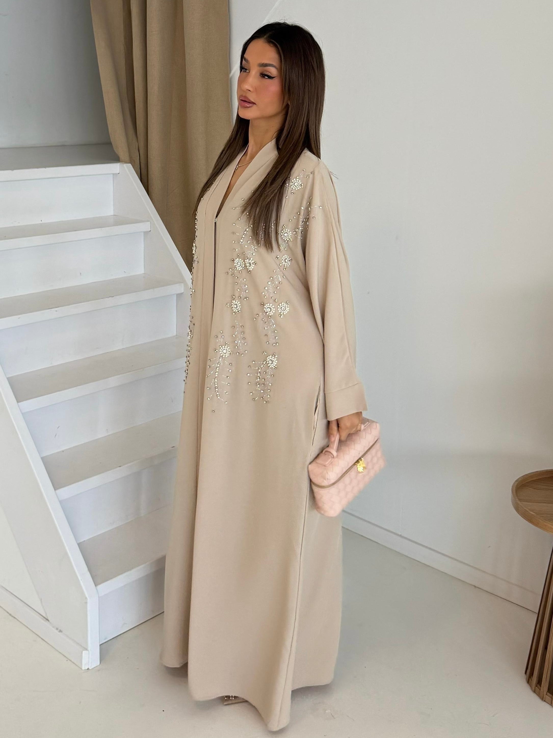 Premium flower abaya