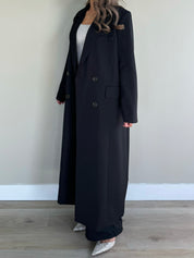 Double lined blazer long |  black