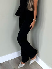 Straight leg trousers black