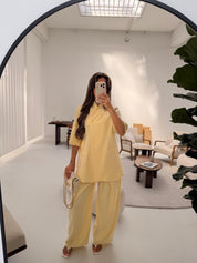 Blazer set butter yellow