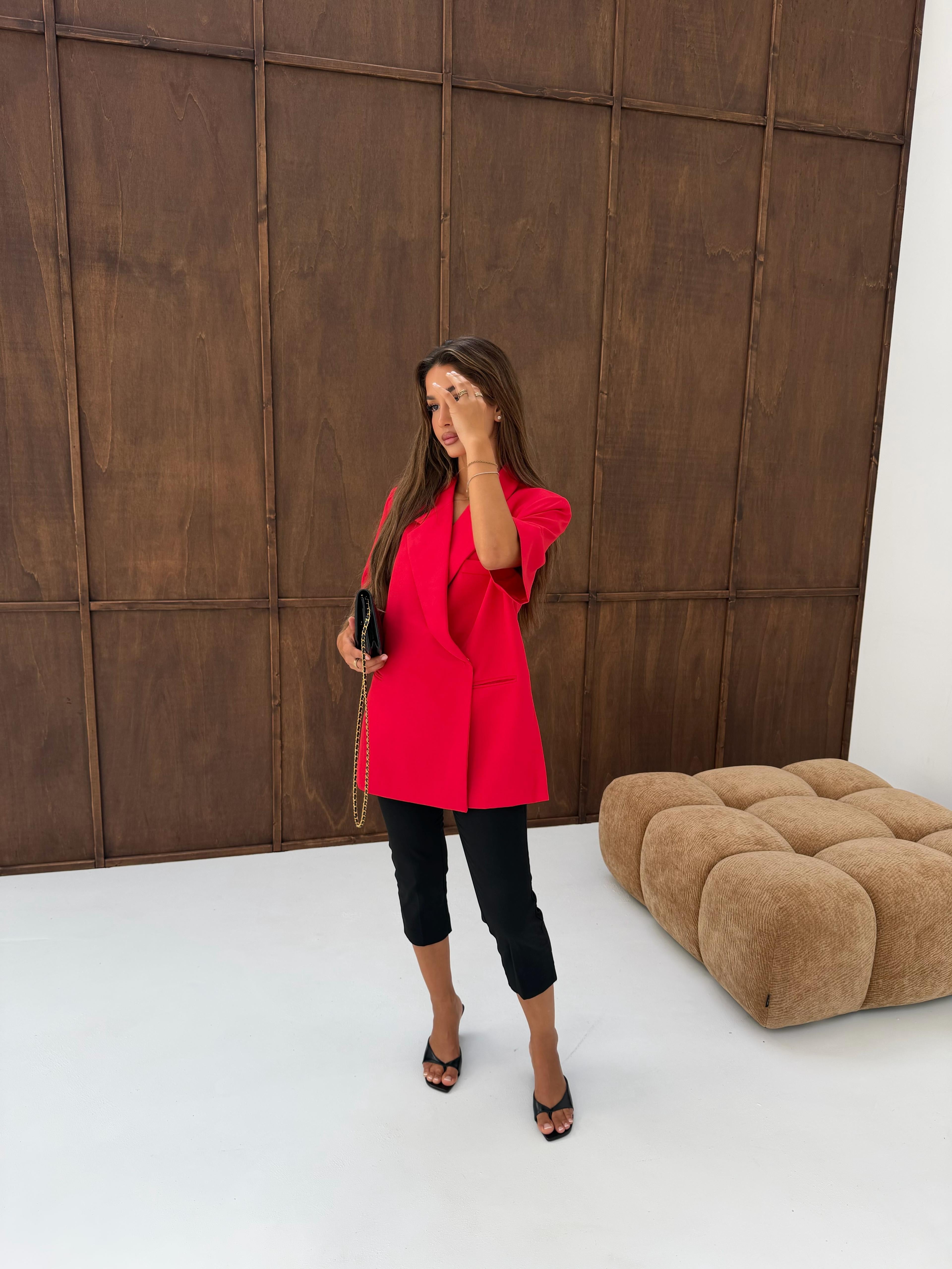 Chic short blazer | Red