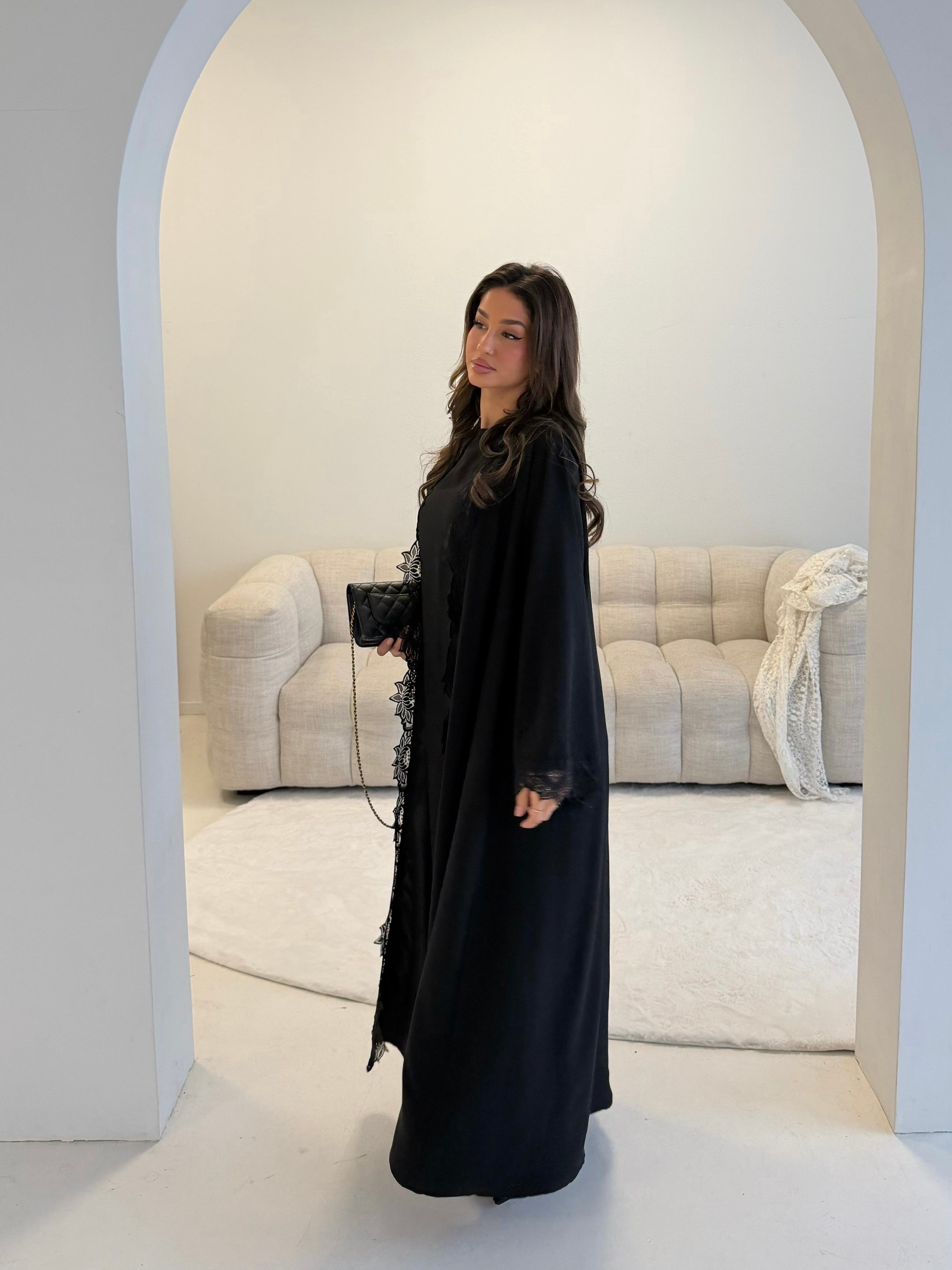 Abaya lace | Black