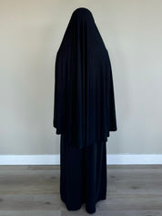 Soft 2 piece dress + khimar | Navy