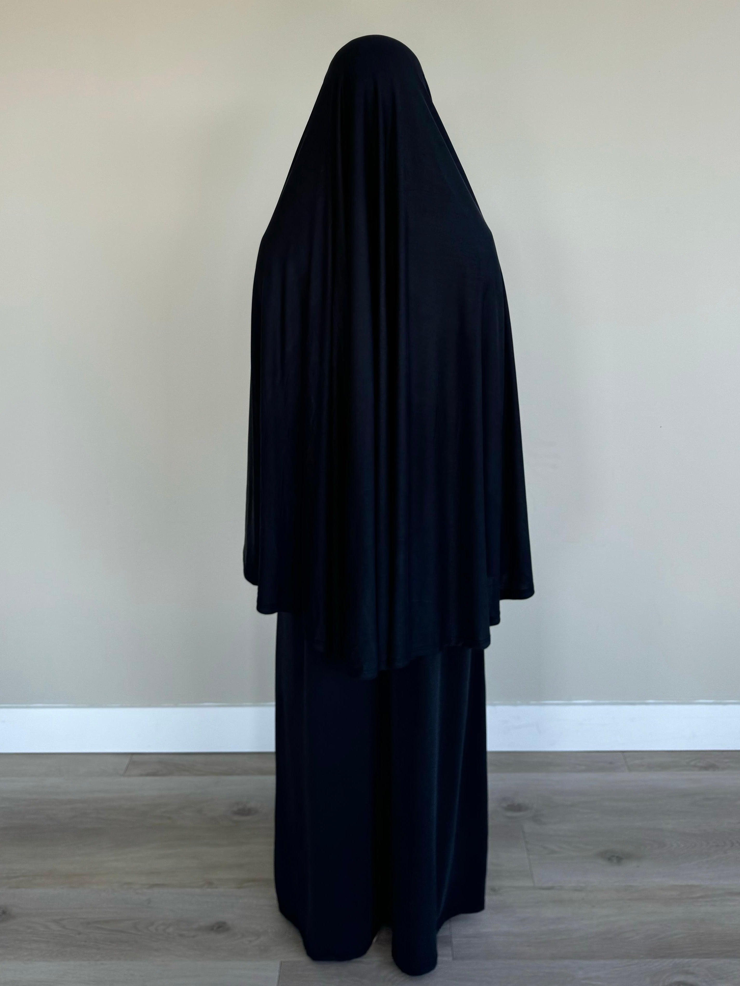 Soft 2 piece dress + khimar | Navy
