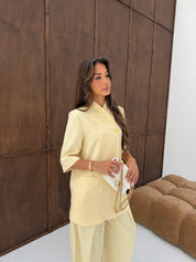 Blazer set butter yellow