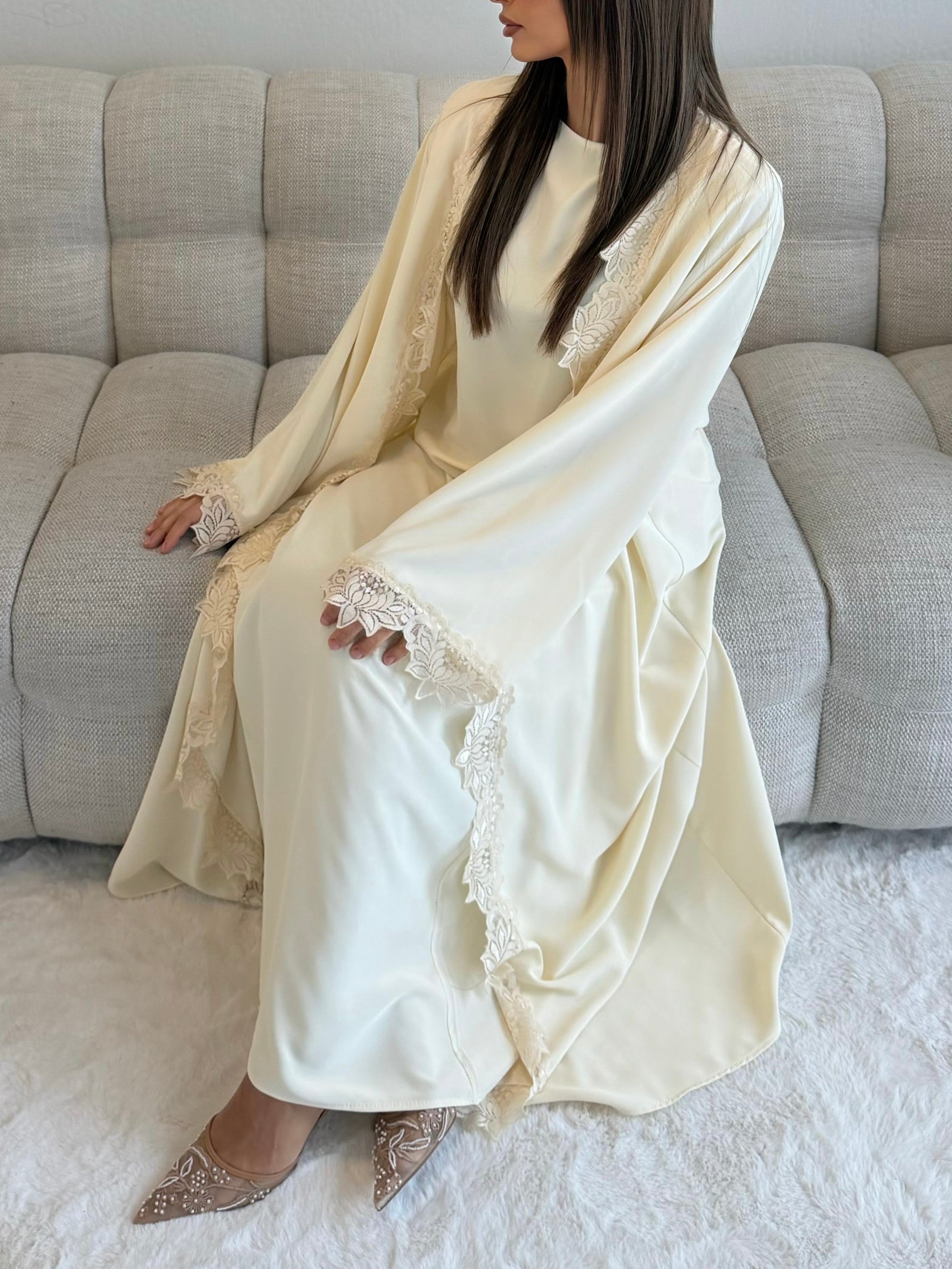 Abaya lace | Cream
