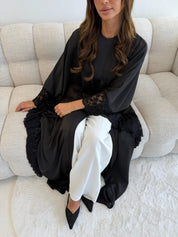 Premium lace kimono | Black