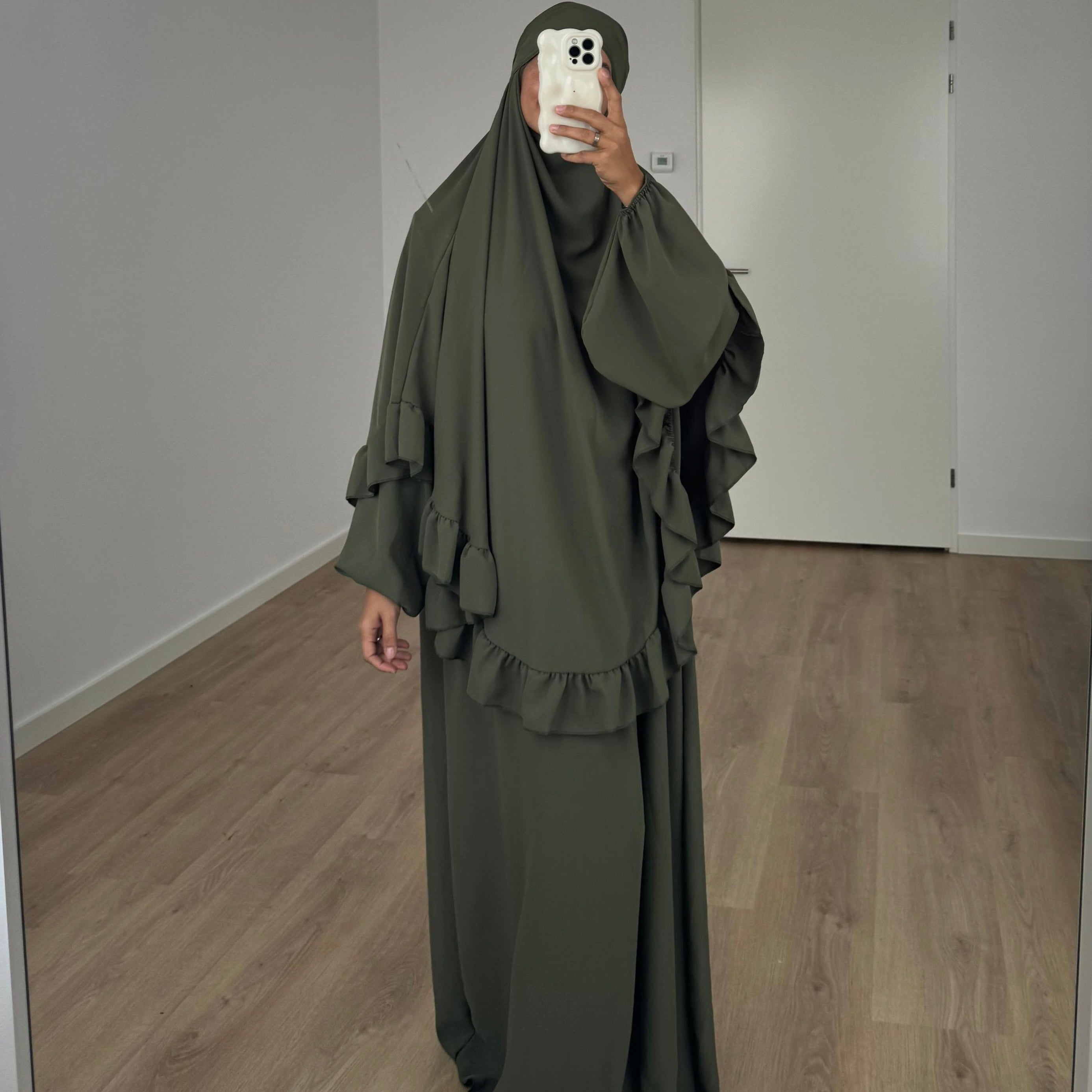 Khimar ruffle | Khaki